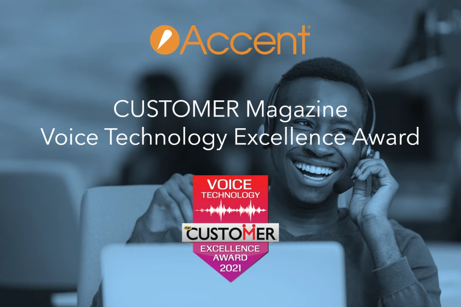 Accent Voice Tech Excellence Award badge